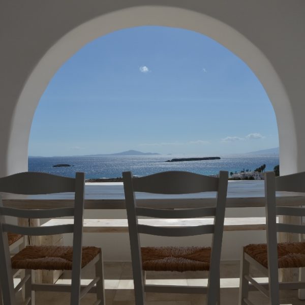 Villa LIMANI. Covered veranda with see view